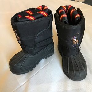 Polo Toddler Snow Boots, Black size 6